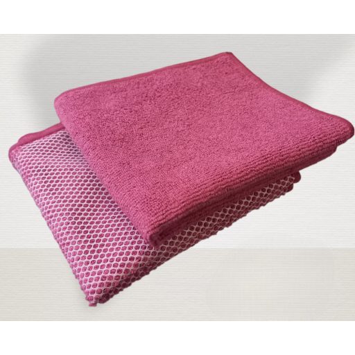 VIXI autós szett bíbor színben, dörzsi, univerzális és üvegtisztító kendővel