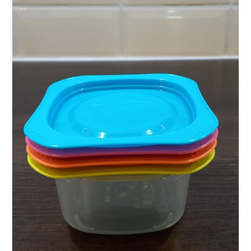 VIXI 500 ml-es frissentartó edény mikróban melegíthető fedővel, ételtárolás és fagyasztás céljára.