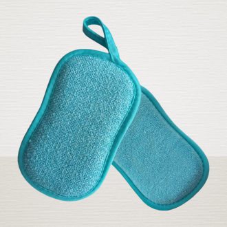 VIXI kék piskóta szivacs kis méretben, kíméletes tisztításhoz és makacs szennyeződések eltávolításához