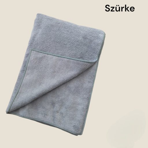 VIXI fürdőlepedő szürke színben, puha és nedvszívó mikroszálas törölköző 70x140 cm-es méretben