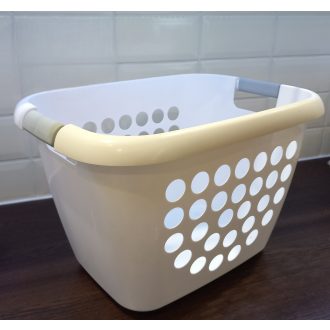 VIXI masszív ruháskosár szilikon fogantyúval, praktikus tároláshoz és szállításhoz