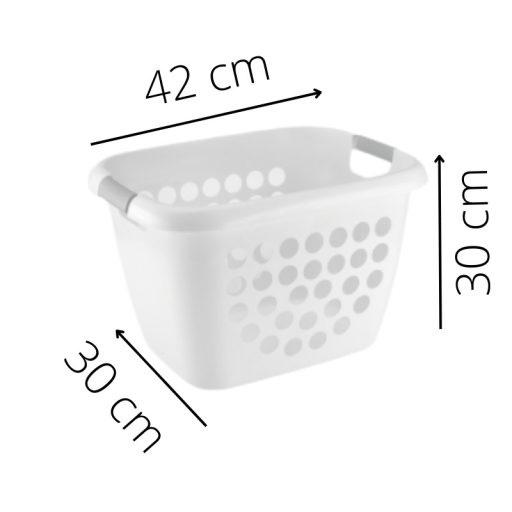 VIXI masszív ruháskosár szilikon fogantyúval, praktikus tároláshoz és szállításhoz