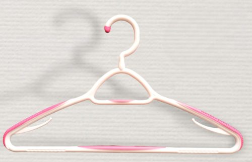 VIXI pink színű vállfa szilikonos résszel, formamegőrző és csúszásmentes kialakítással