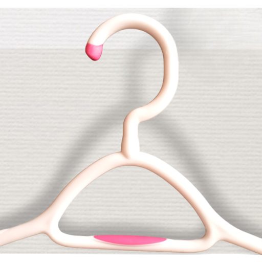 VIXI pink színű vállfa szilikonos résszel, formamegőrző és csúszásmentes kialakítással