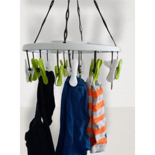 VIXI csipeszes zokniszárító 16 csipesszel, helytakarékos és kompakt kialakítással