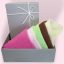VIXI Box 5 db kozmetikai kendővel, vanília, rózsaszín, pink, sötétbarna és almazöld színben, díszdobozban