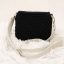 Horgolt fekete crossbody táska