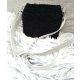 Horgolt fekete crossbody táska