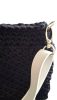 Horgolt fekete crossbody táska