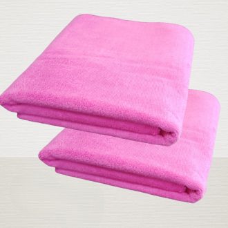 VIXI fürdőlepedő párban pink színben, mikroszálas anyag, gyors száradás, puhaság és vízfelitató képesség