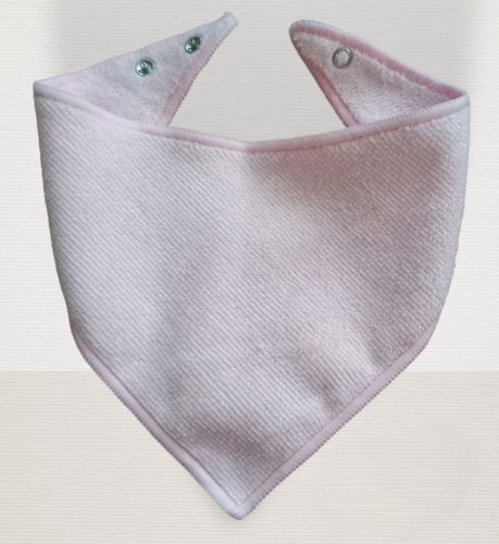 VIXI Baby nyálkendő rózsaszínben, puha mikroszálas anyagból a babák érzékeny bőrének tisztításához.