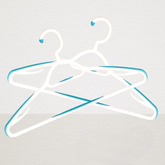 VIXI vállfa kék színben, csúszásmentes és ruhakímélő szárítás és tárolás