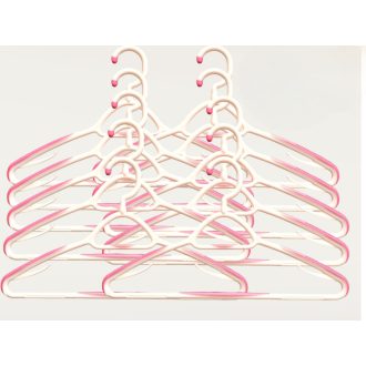 VIXI vállfa pink színben, csúszásmentes és ruhakímélő szárítás és tárolás