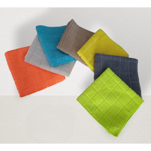 VIXI mikroszálas konyhai törlőkendő szürke színben, hatékony tisztítás csíkok és szöszök nélkül.