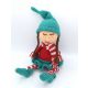 Karácsonyi manólány amigurumi technikával horgolva, 25 cm magas, Catania fonalból készült.