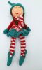 Karácsonyi manólány amigurumi technikával horgolva, 25 cm magas, Catania fonalból készült.