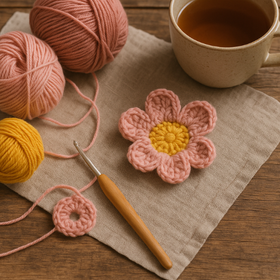 Egyszerű horgolt virág – lépésről lépésre